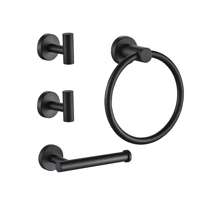 The hardware set featuring a sleek black finish