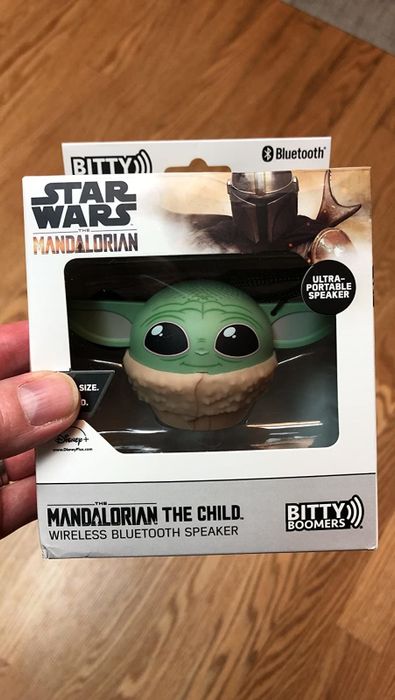 The speaker in its original packaging.