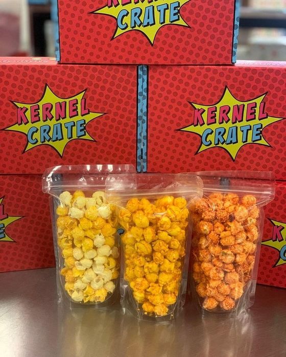 Three bags of popcorn