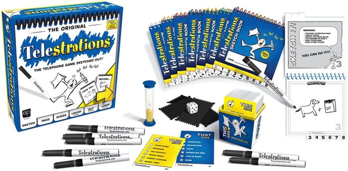 The game box along with its contents.