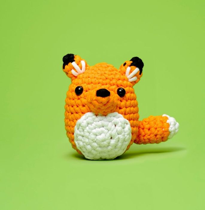 the crocheted orange fox