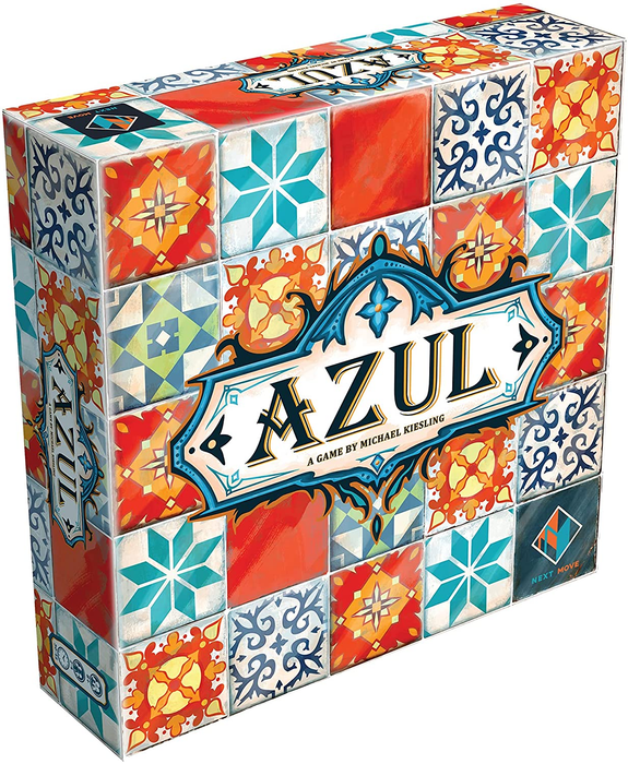 the box containing the board game