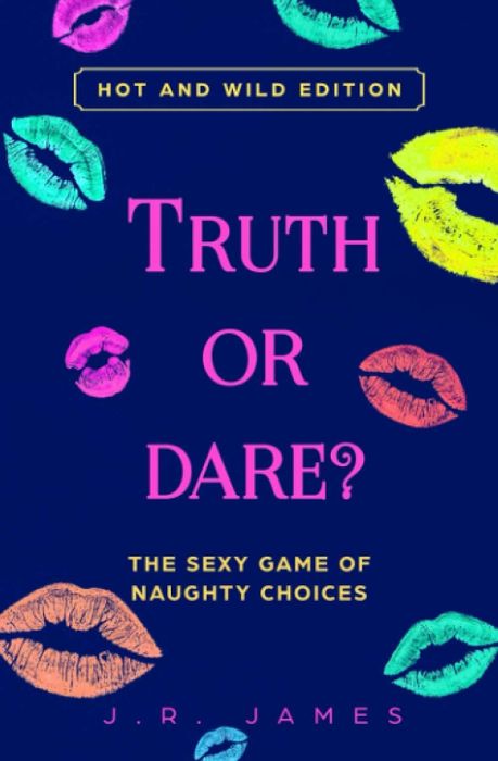 Book cover featuring neon-colored kiss marks