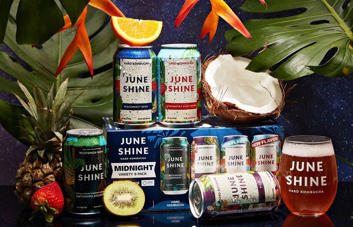 The four distinct flavors of JuneShine hard kombucha