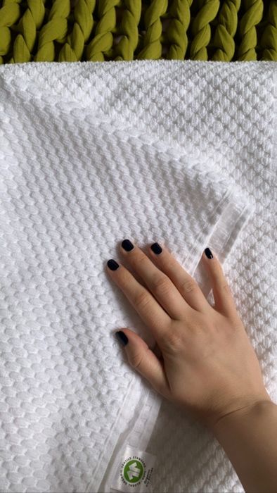Two white towels.