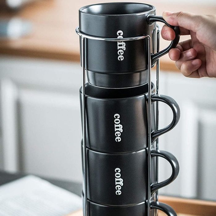 These stackable mugs are the perfect addition to any kitchen.