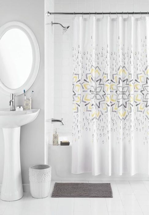 the shower curtain