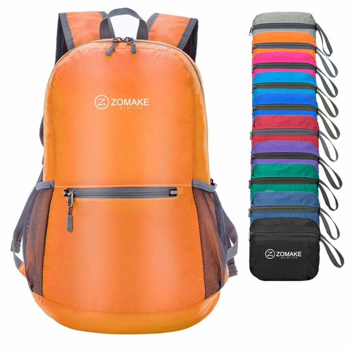 A bright orange backpack, perfect for those who love vibrant, functional gear.