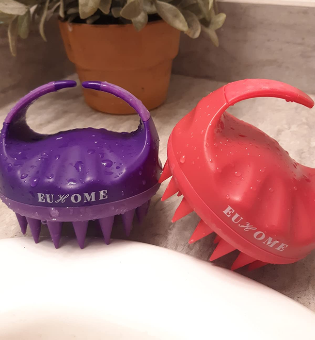 image of two different scalp massagers shared by the reviewer
