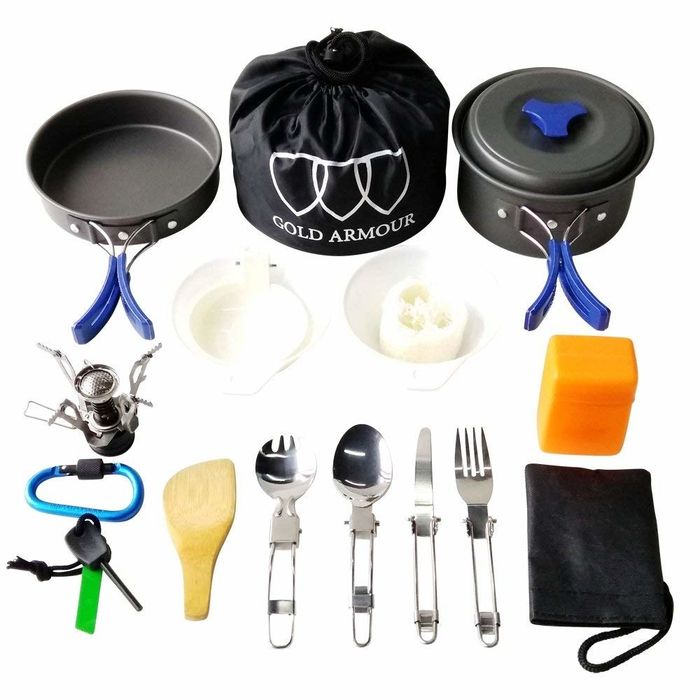 Various components of the mess kit.