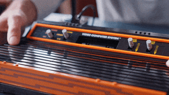gif of someone showcasing the Lego set