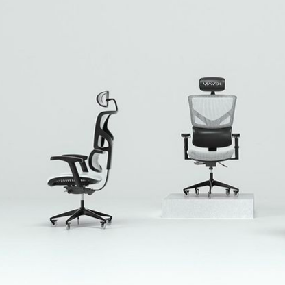 A side and back view of the chair.