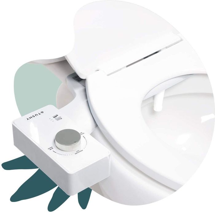 A bidet mounted on a toilet for a more hygienic and convenient experience.