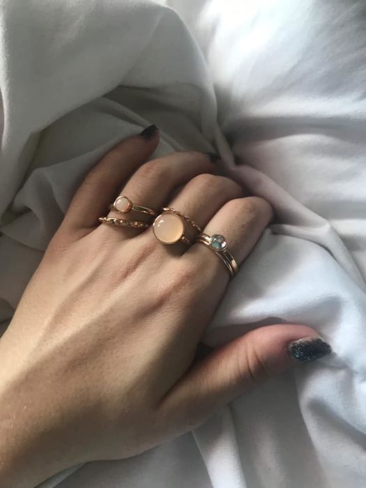 A reviewer styling the moon rings.