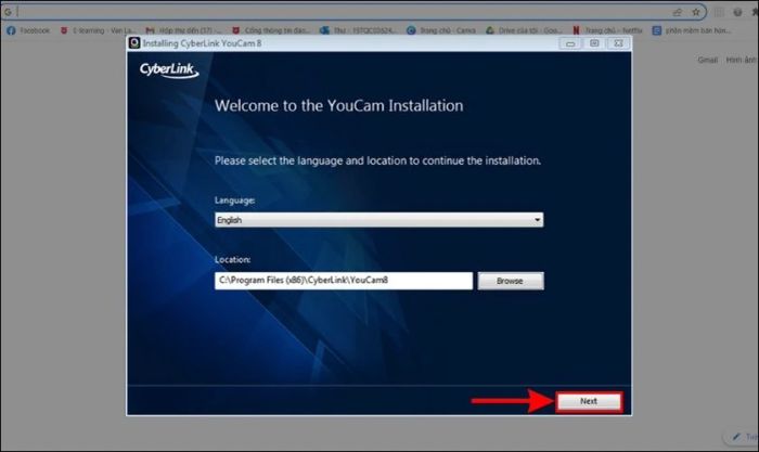 Chọn thư mục cài đặt và nhấn vào Next để tiếp tục.