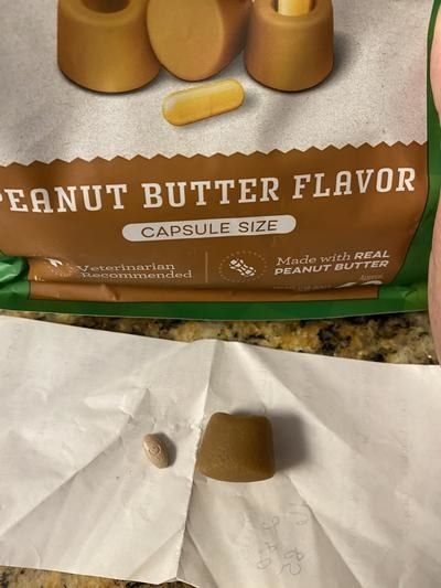 The peanut butter-flavored pill pockets designed for tablets
