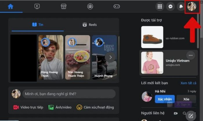 cách chia sẻ đường link Facebook cá nhân trên máy tính