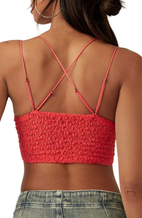 A view of the red bra from behind.