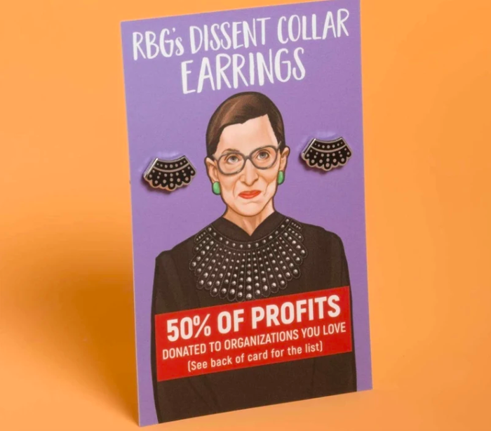 The RBG Dissent Collar Earrings