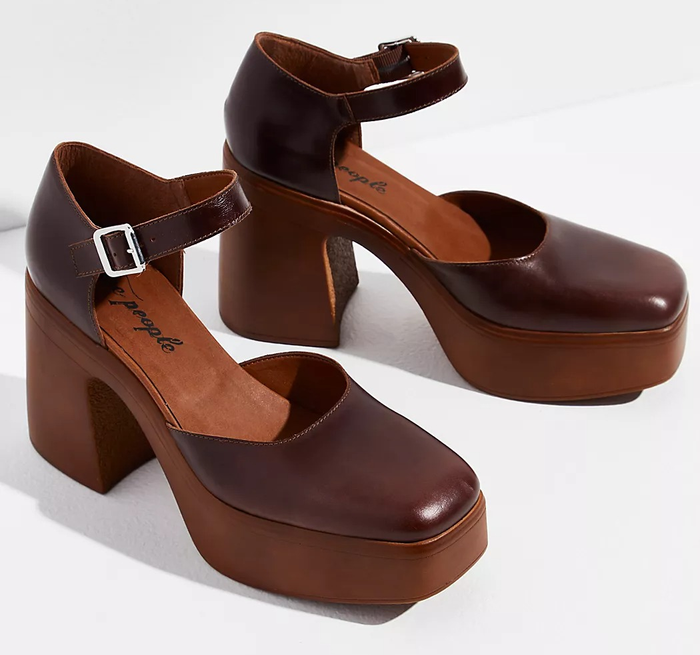 The brown mary jane heels