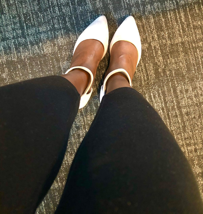 The reviewer is wearing the white version.