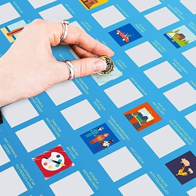 A close-up shot of the 100 Things To Do After Quarantine Bucket List Poster