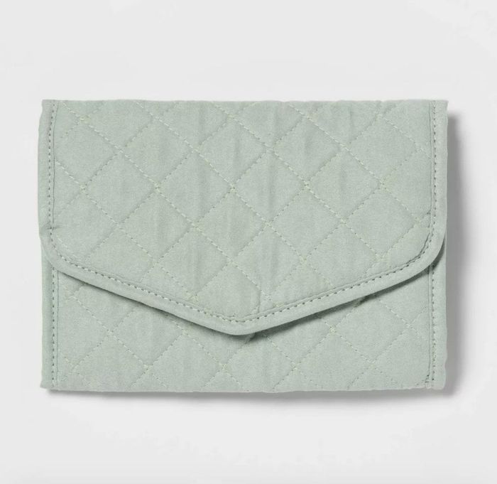 The pale green envelope jewelry holder.