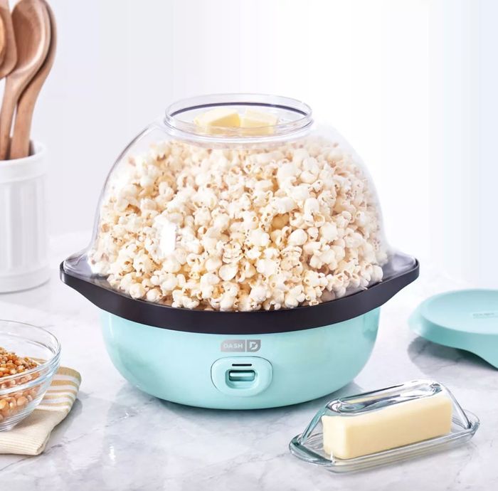 The blue popcorn maker.