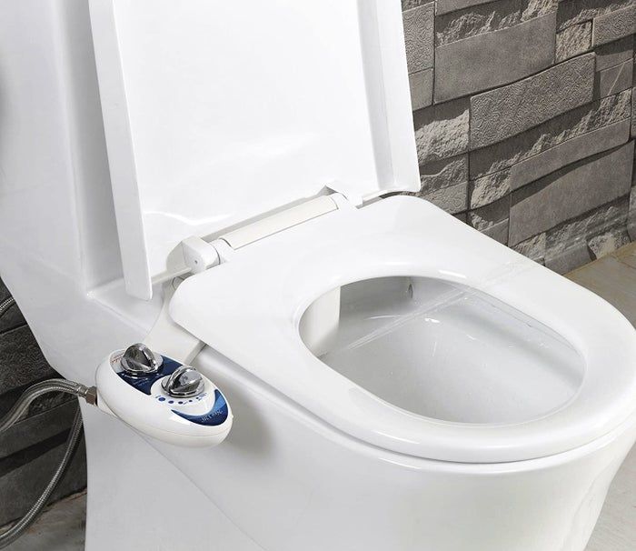 Bidet attachment on a toilet