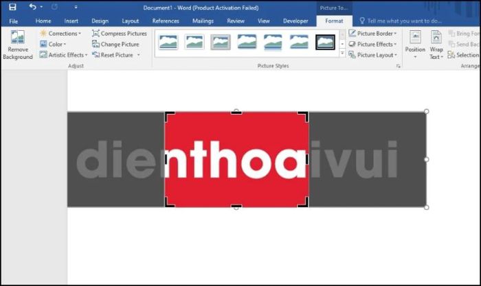 cách cắt ảnh theo tỷ lệ trong Word