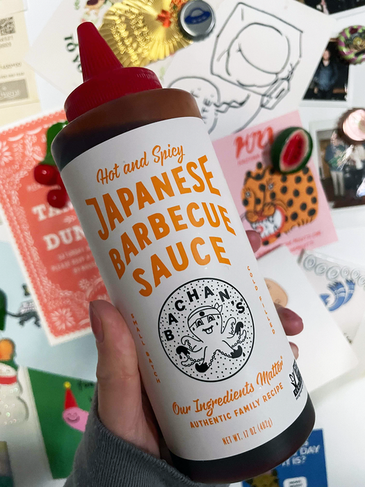 A bottle of BBQ sauce
