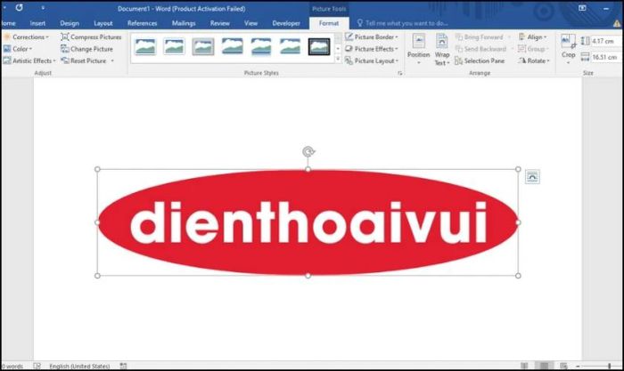 Cắt ảnh theo các hình dạng có sẵn trong Word