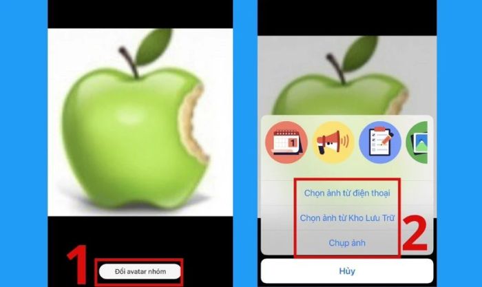 Thay đổi avatar nhóm mới