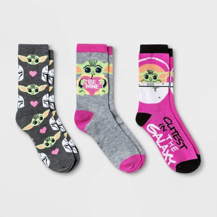 The Baby Yoda socks, available in a trio of unique designs.