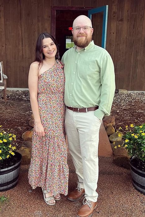 Another reviewer in the micro floral long dress