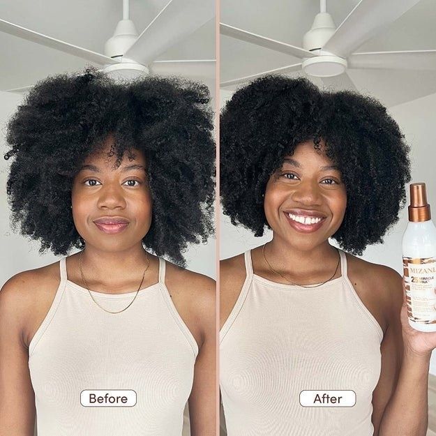 a photo showing the before and after results of using the product
