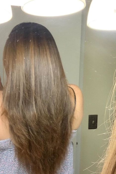 a photo of a person's hair after using the blow dryer