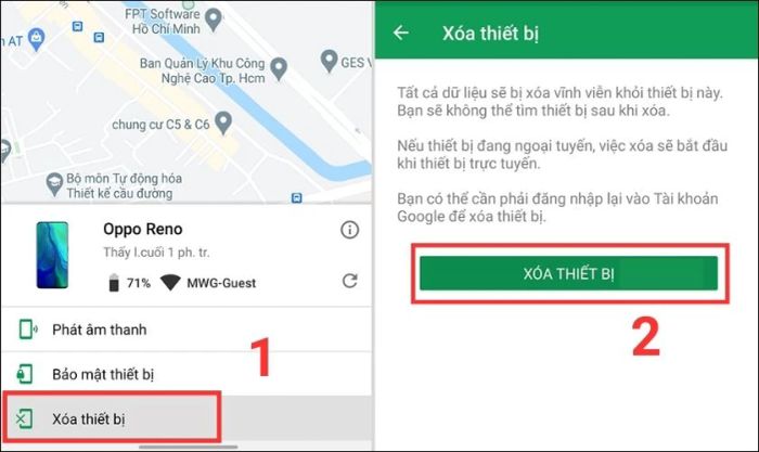 khóa thiết bị từ xa bằng ứng dụng Find My Device