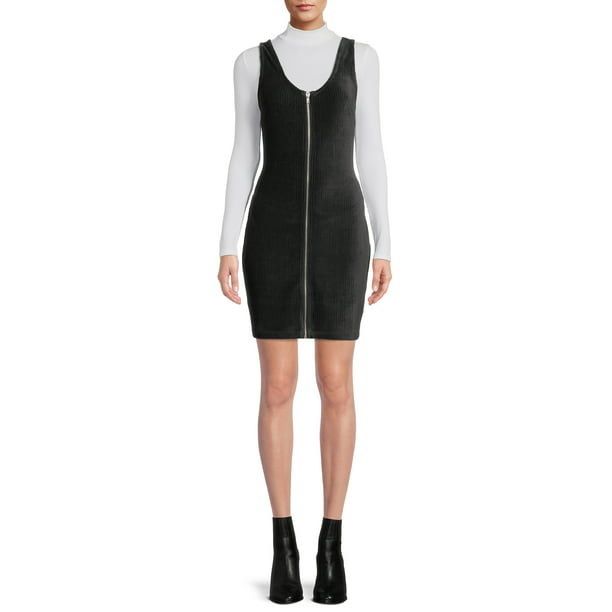 model showcasing the dress in soot