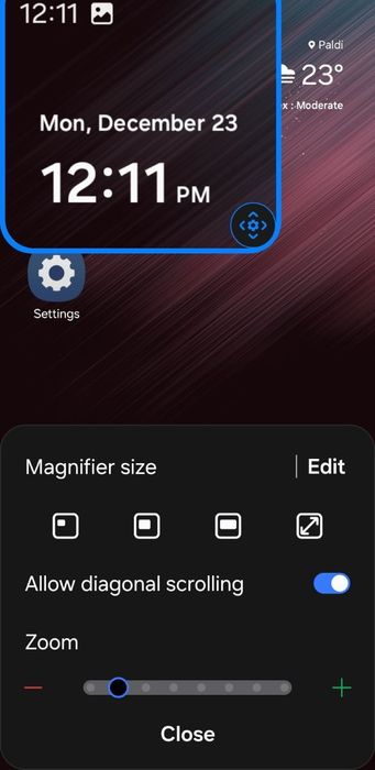 Magnification giúp bạn phóng to các văn bản dễ dàng hơn
