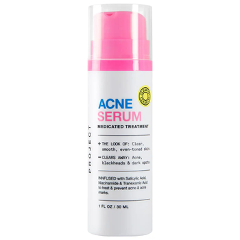A bottle of acne serum