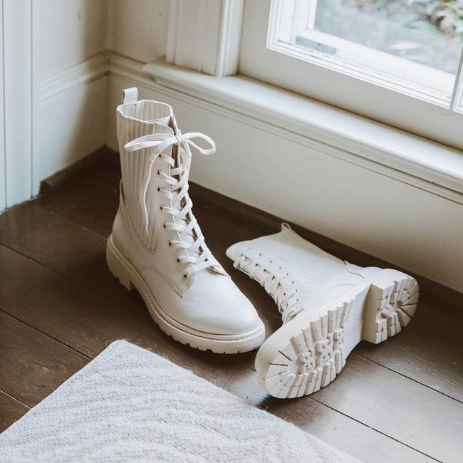 The white boots.