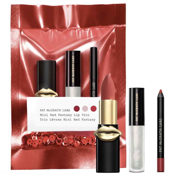 A mini kit stored in a pouch with red sequins