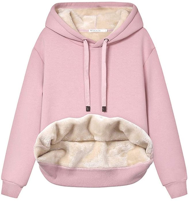 The pink sherpa-lined hoodie.