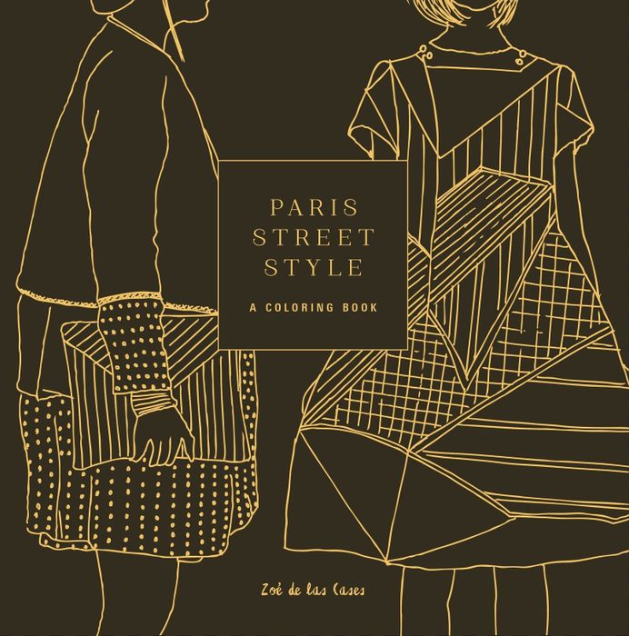 The cover of the 'Paris Street Style' coloring book, featuring chic designs inspired by Parisian fashion and culture.