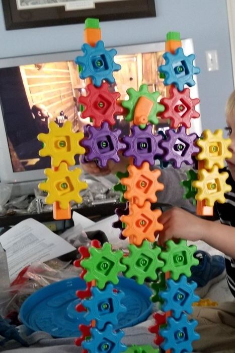 A tower created from gears