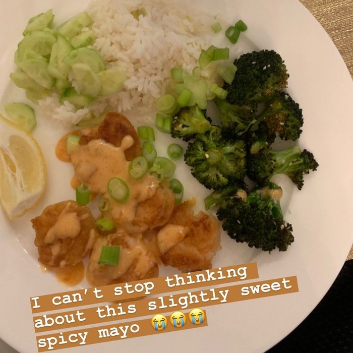 a meal with the text 