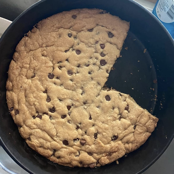 reviewer photo of a delicious cookie skillet cake