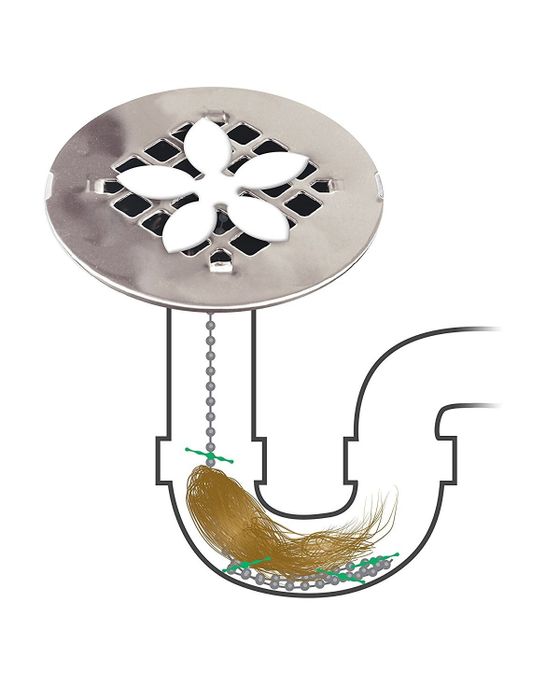 The Drainwig as illustrated in a diagram inside the drain.