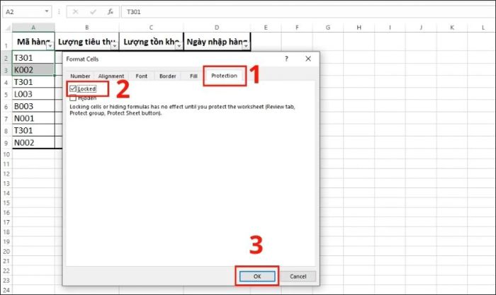 Cách để khóa các ô chứa công thức trong file Excel.